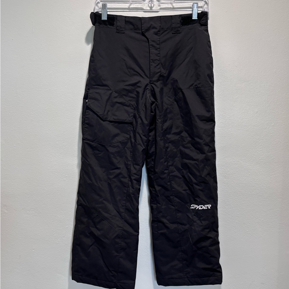 Spyder Youth Ski Snow Pants Black Insulated Snowboard Pants Size 10